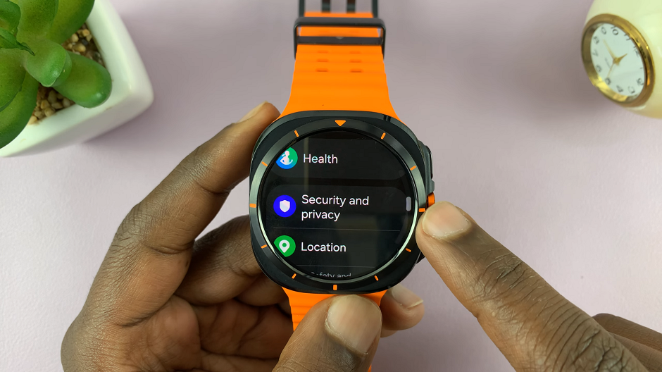 Settings and Privacy On Galaxy Watch Ultra