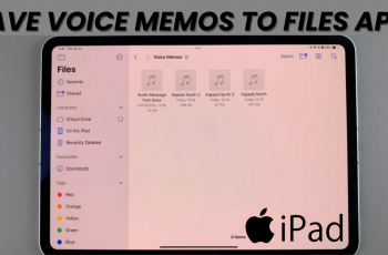 How To Save Voice Memos To Files App On iPad