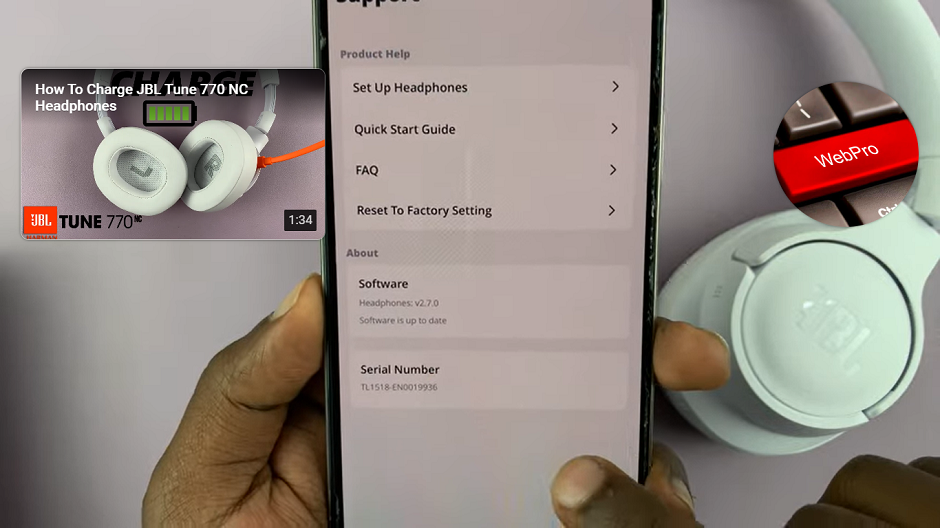 How To Check Serial Number On JBL Tune 770 NC Headphones