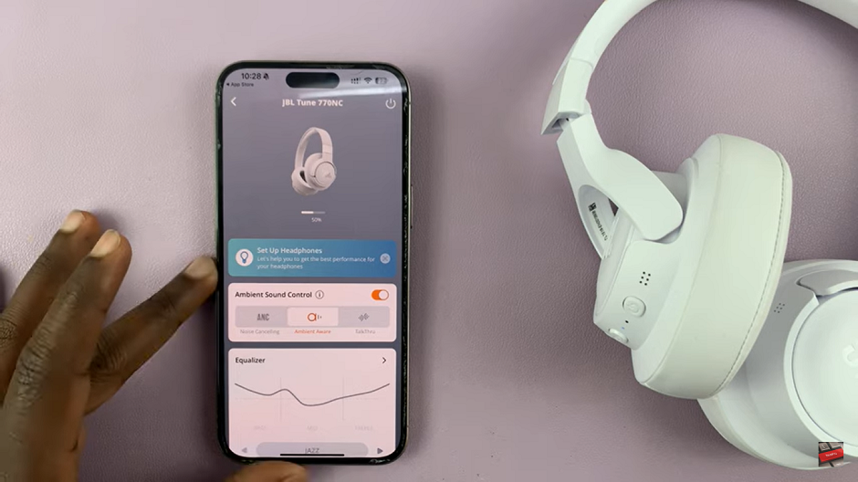 How To Enable / Disable Noise Cancelling & Ambient Aware Mode On JBL Tune 770 NC Headphones
