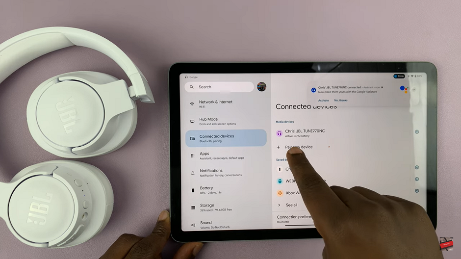 How To Pair JBL Tune 770 NC Headphones With Android Tablet