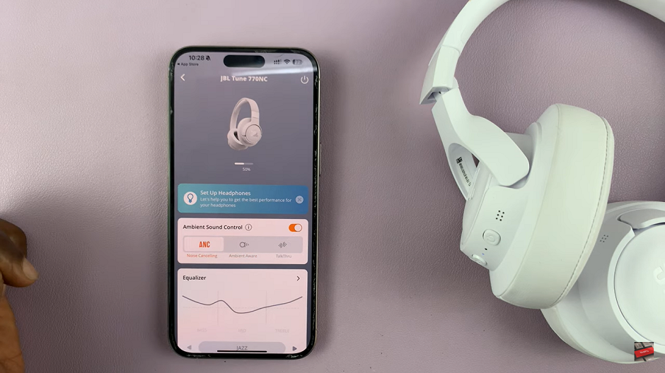 Turn ON/OFF Noise Cancelling & Ambient Aware Mode On JBL Tune 770 NC Headphones Using The App