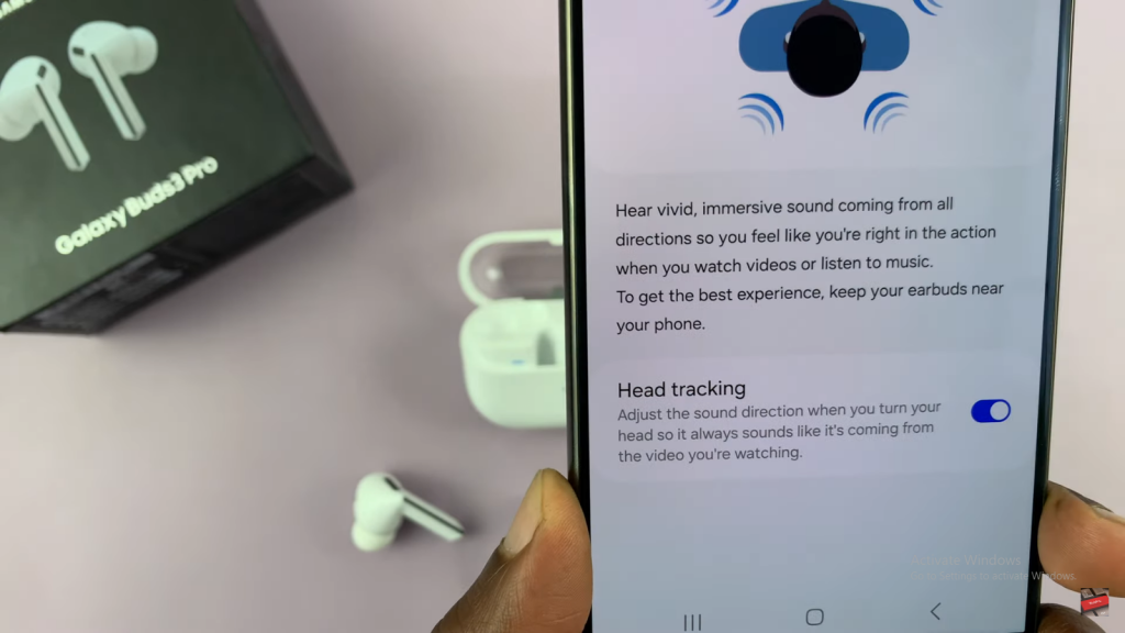 Use Head Tracking In Samsung Galaxy Buds 3 Pro