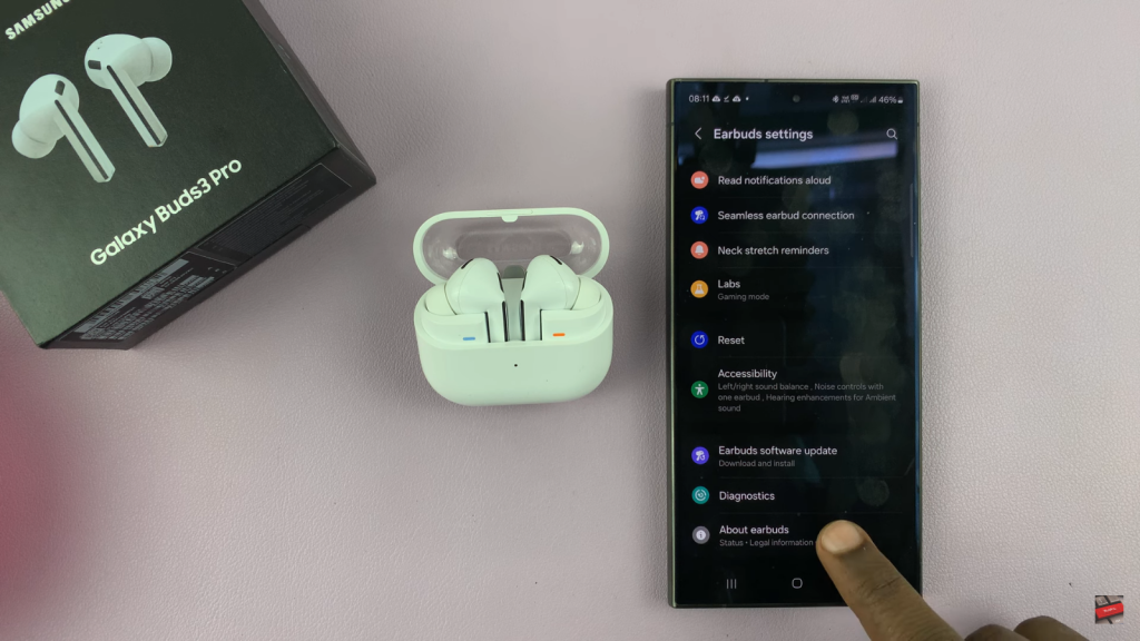 See Serial Number & Model Number Of Samsung Galaxy Buds 3 Pro