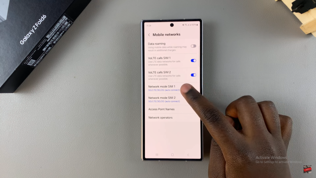 Disable 5G On Samsung Galaxy Z Fold 6