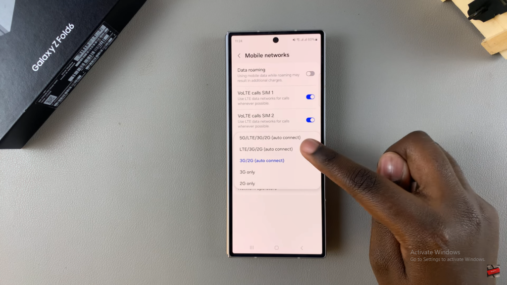 Disable 5G On Samsung Galaxy Z Fold 6