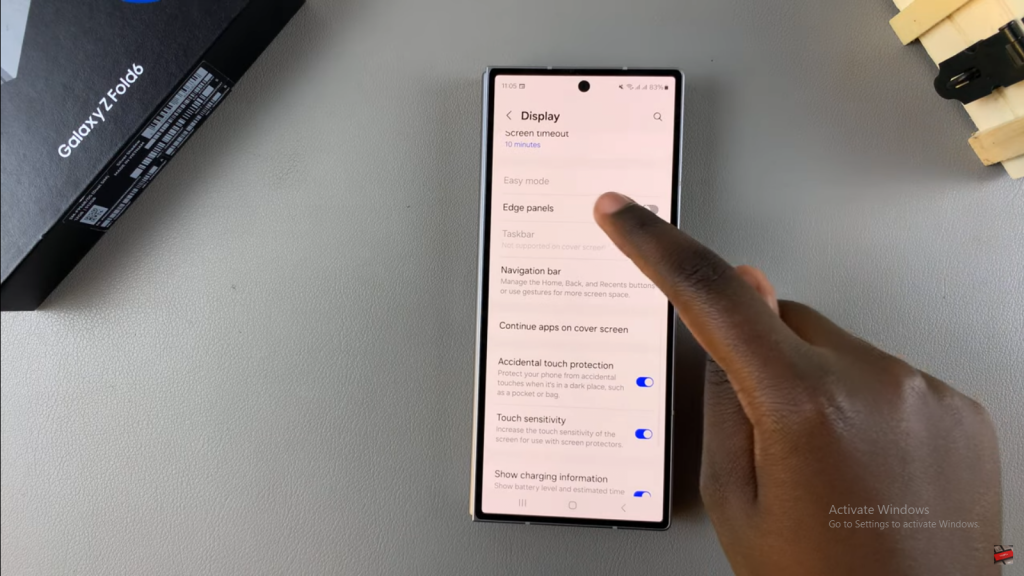 Enable Edge Panels On Samsung Galaxy Z Fold 6