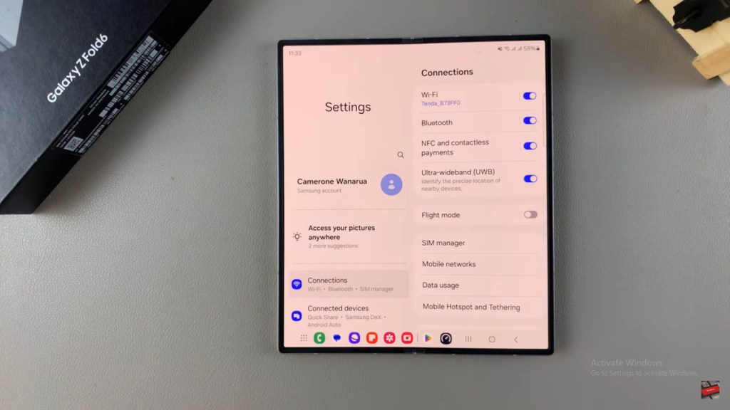 Turn Wi Fi Auto Reconnect On or Off On Samsung Galaxy Z Fold 6