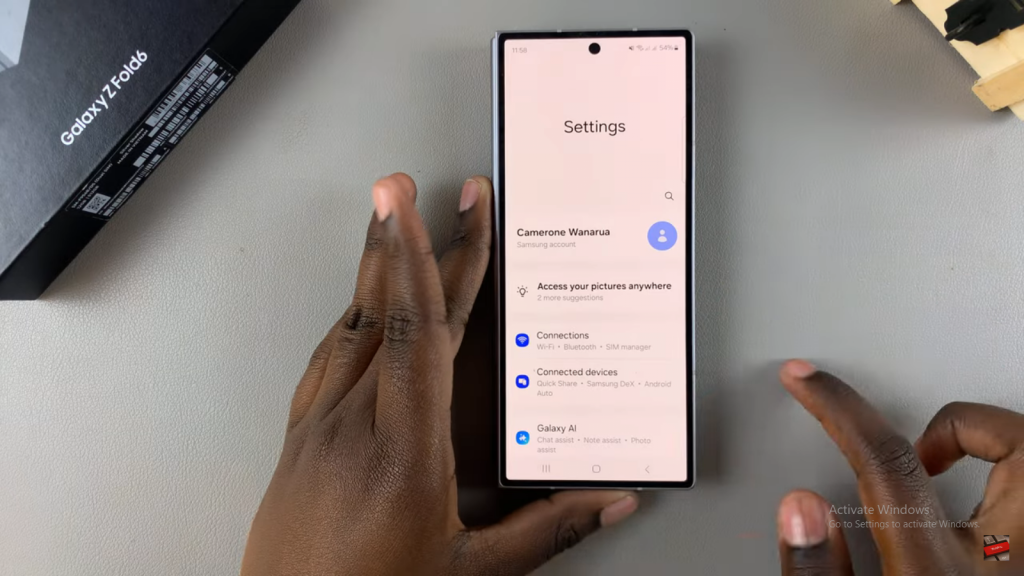 Change Screen Mode On Samsung Galaxy Z Fold 6