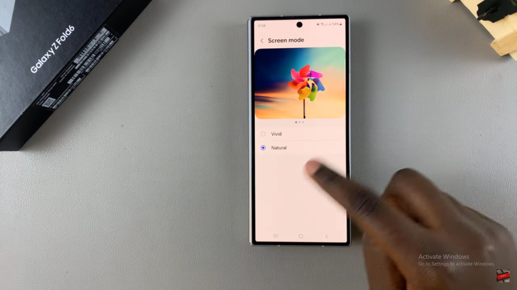 Change Screen Mode On Samsung Galaxy Z Fold 6