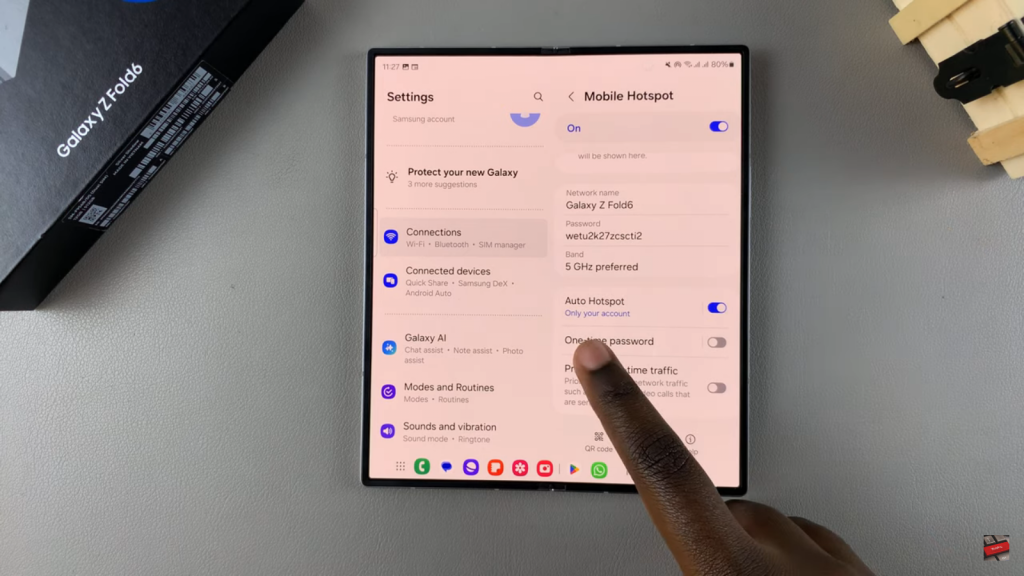Set Up Mobile Hotspot on Galaxy Z fold 6