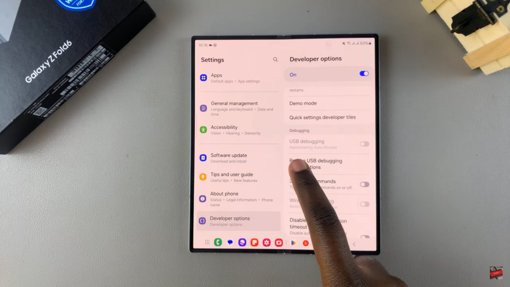 Enable Developer Options & USB Debugging On Samsung Galaxy Z Fold 6