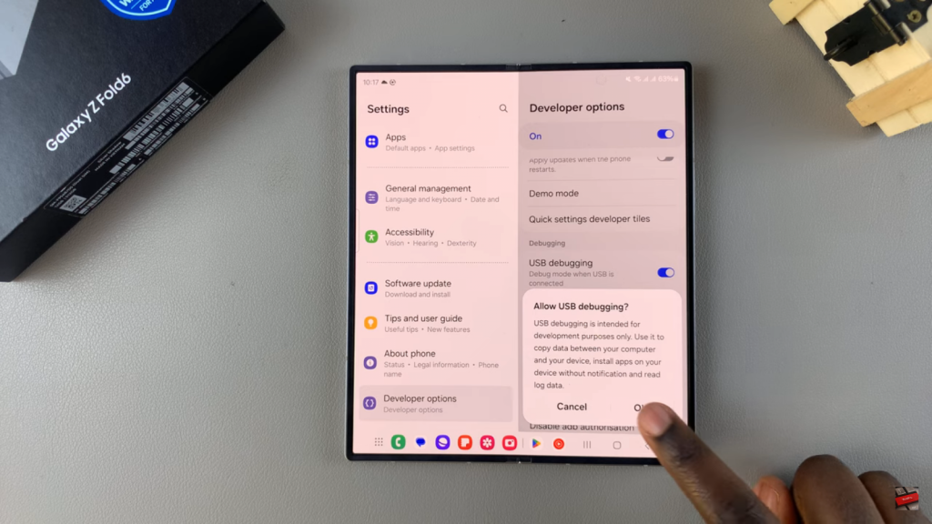 Enable Developer Options & USB Debugging On Samsung Galaxy Z Fold 6