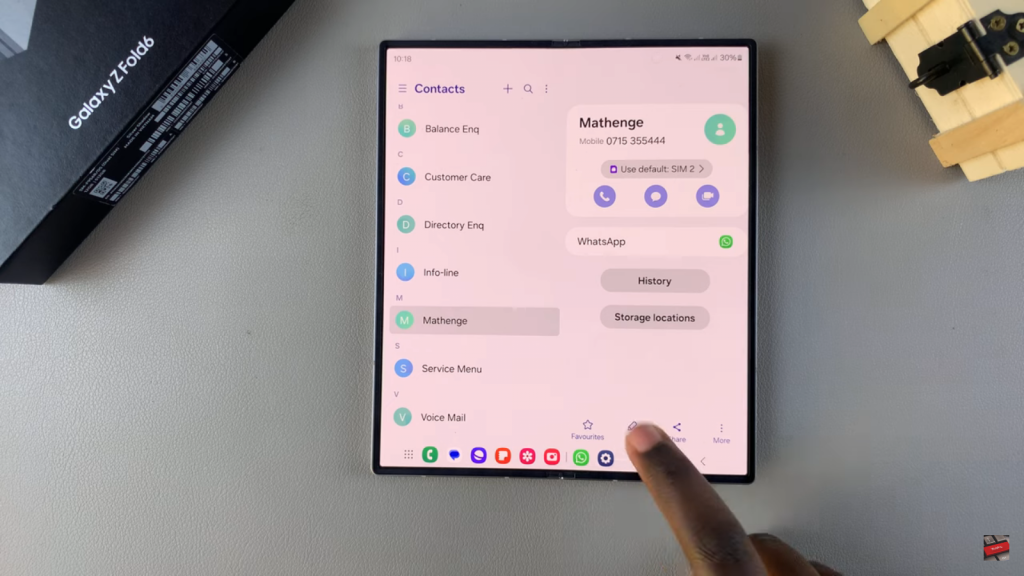 Add a Contact Photo On Samsung Galaxy Z Fold 6