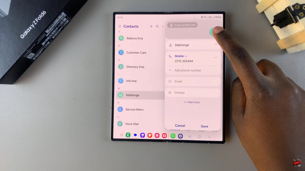 Add a Contact Photo On Samsung Galaxy Z Fold 6