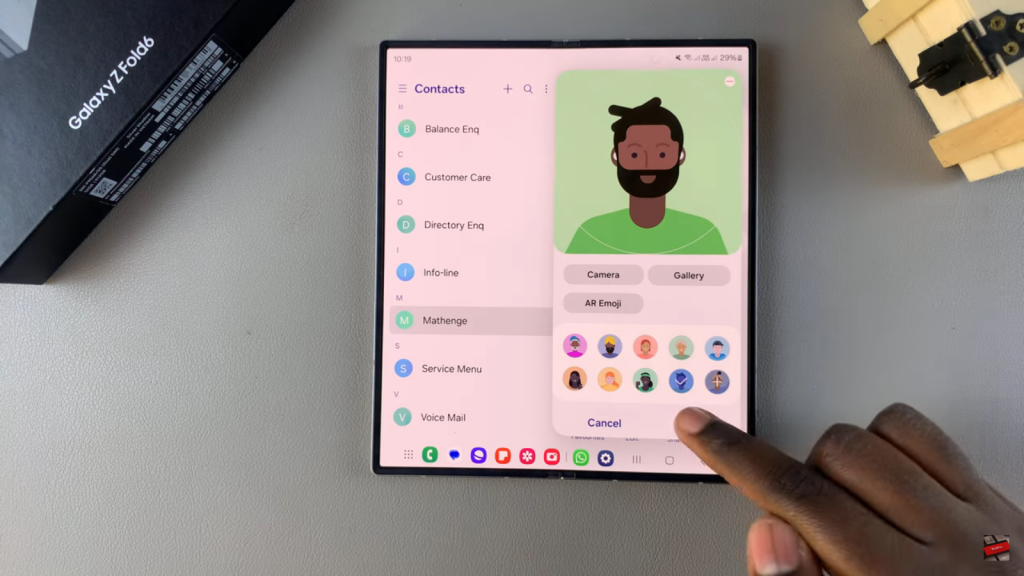 Add a Contact Photo On Samsung Galaxy Z Fold 6