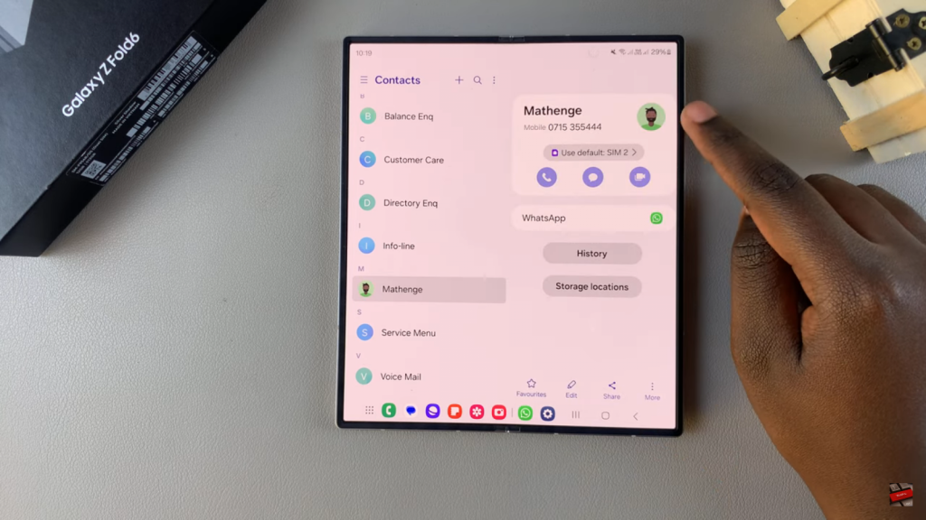 Add a Contact Photo On Samsung Galaxy Z Fold 6