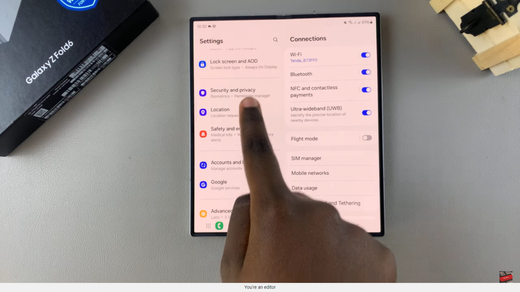 Add Fingerprint On Samsung Galaxy Z Fold 6