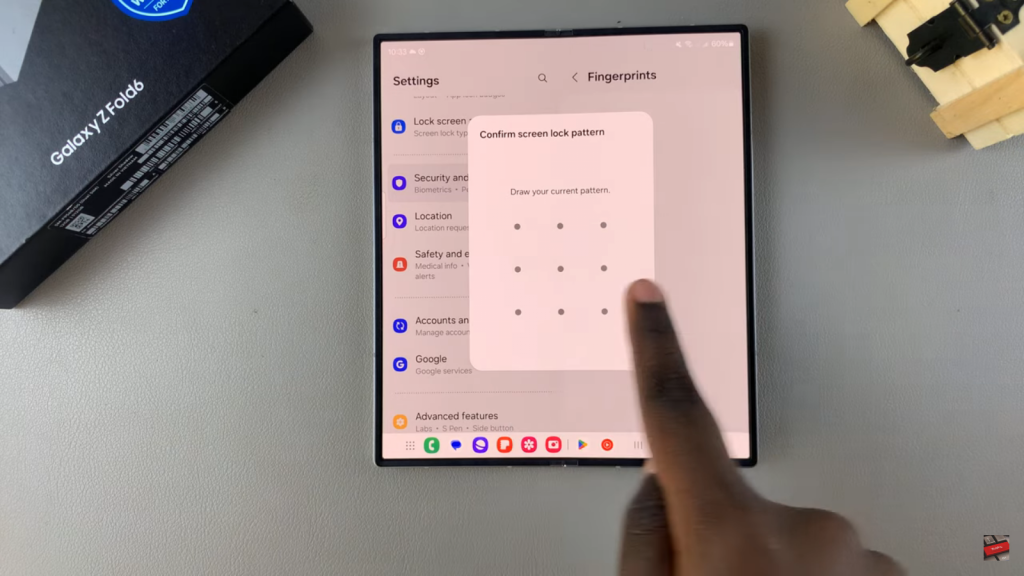 Add Fingerprint On Samsung Galaxy Z Fold 6