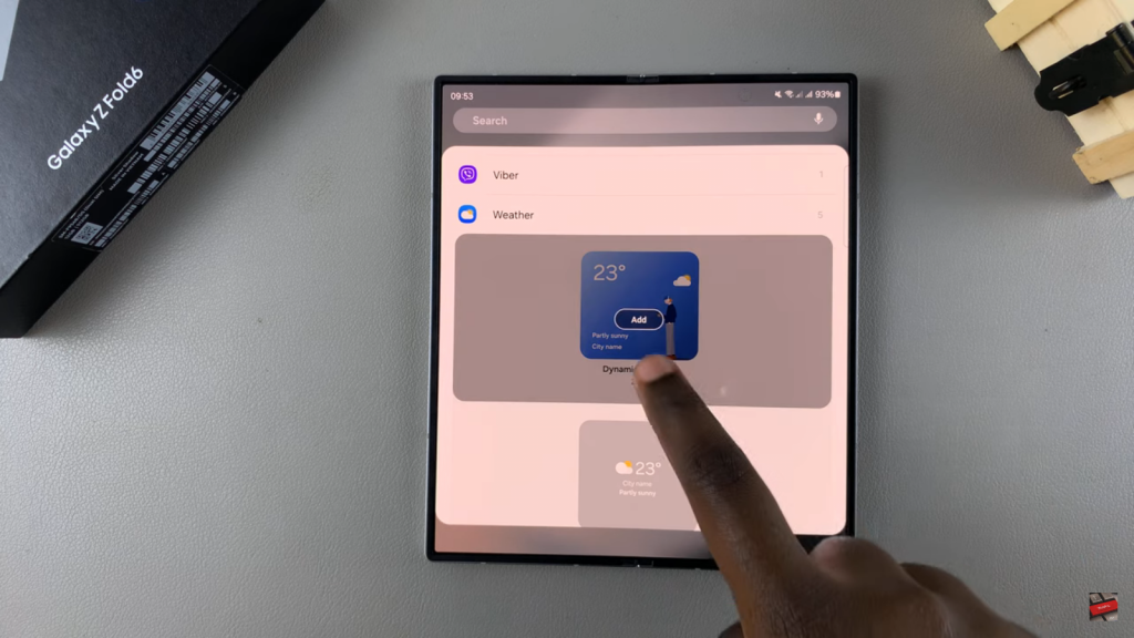  Add Weather Widget To Home Screen On Samsung Galaxy Z Fold 6