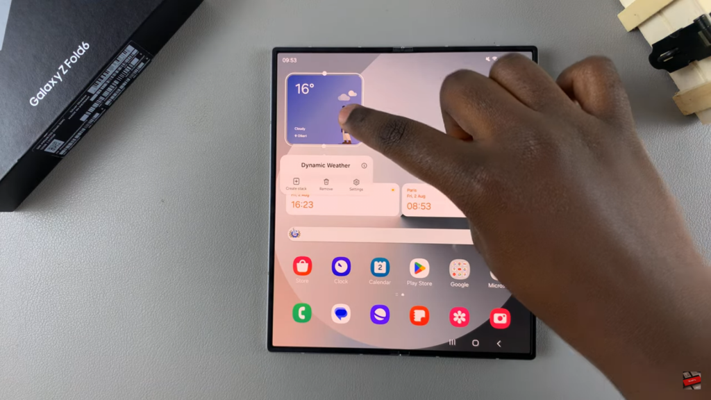  Add Weather Widget To Home Screen On Samsung Galaxy Z Fold 6