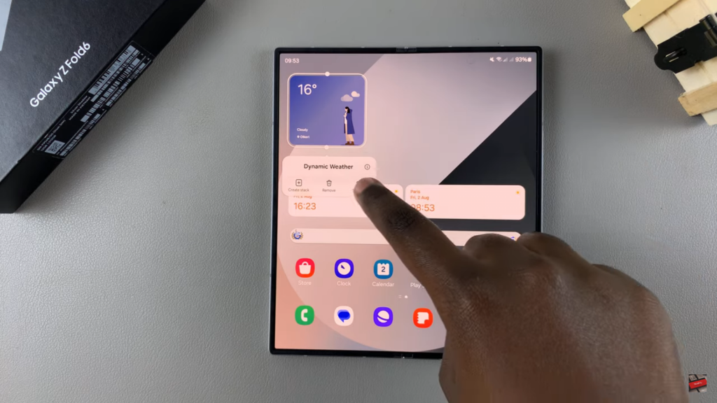  Add Weather Widget To Home Screen On Samsung Galaxy Z Fold 6