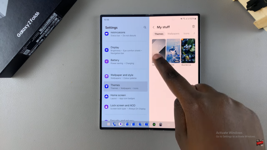 Revert To Default Theme On Samsung Galaxy Z Fold 6