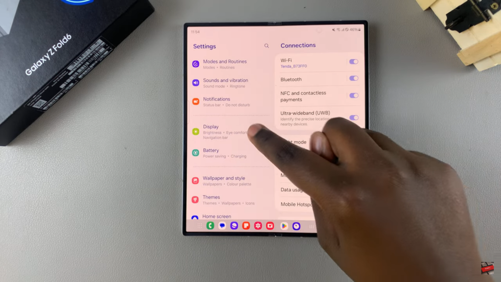 Disable Edge Panels On Samsung Galaxy Z Fold 6