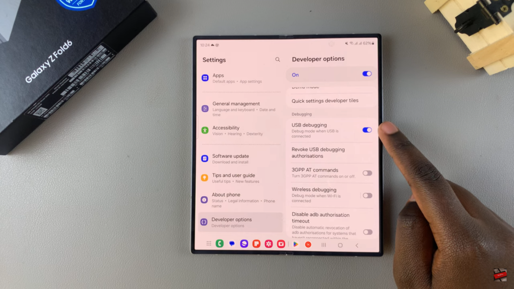 Disable USB Debugging On Samsung Galaxy Z Fold 6