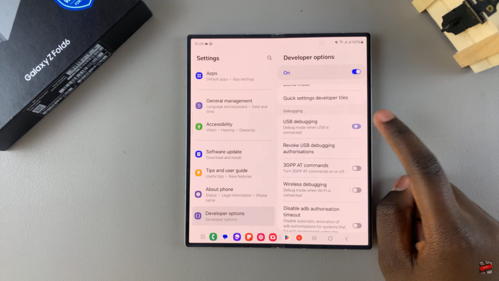 Disable USB Debugging On Samsung Galaxy Z Fold 6