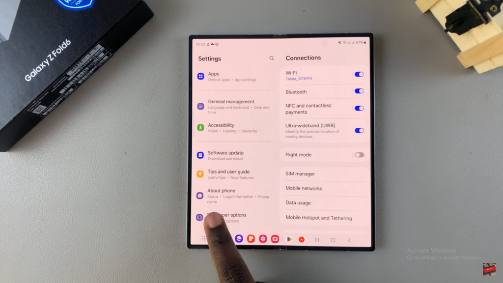 Disable Developer Options On Samsung Galaxy Z Fold 6