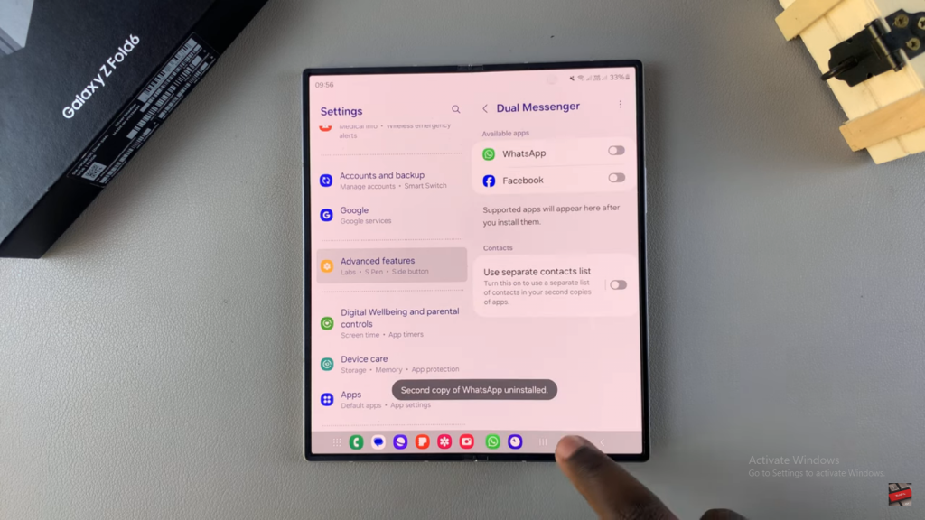 Delete Cloned Apps On Samsung Galaxy Z Fold 6