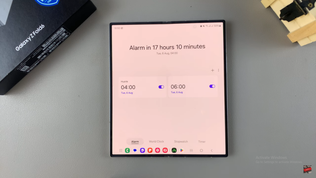 Delete Alarm On Samsung Galaxy Z Fold 6