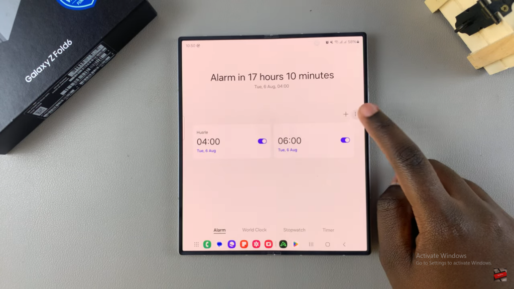 Delete Alarm On Samsung Galaxy Z Fold 6