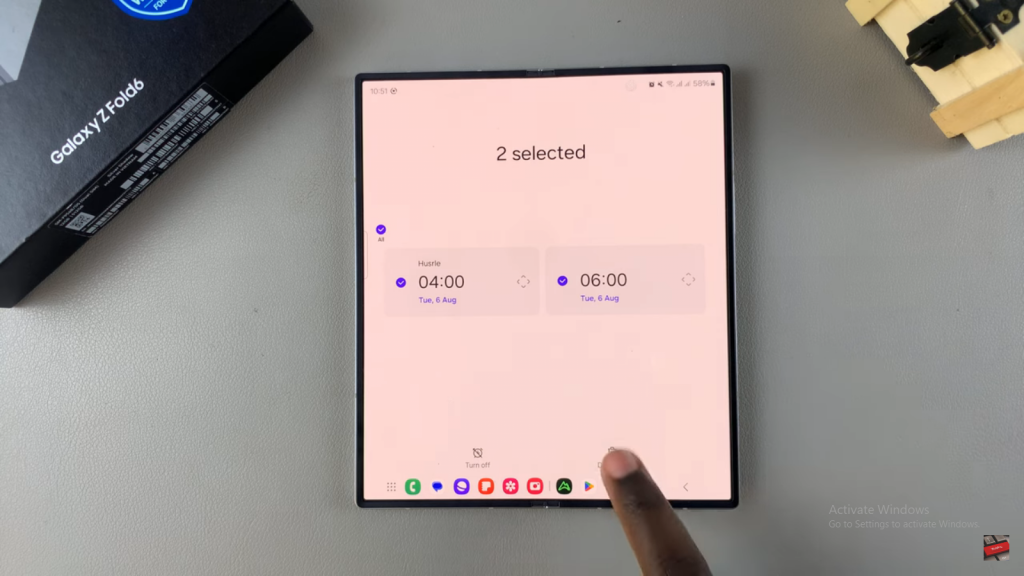 Delete Alarm On Samsung Galaxy Z Fold 6