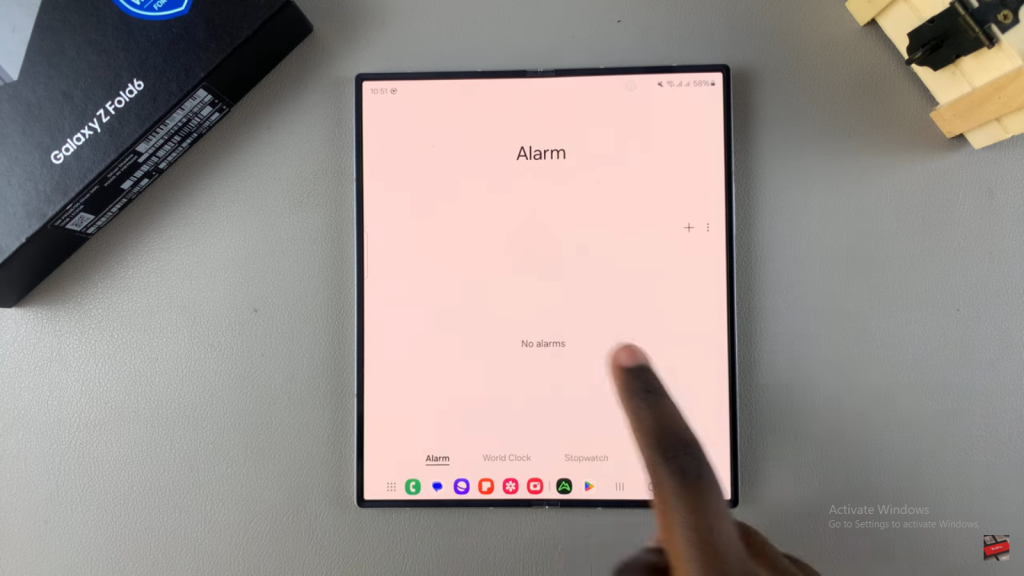 Delete Alarm On Samsung Galaxy Z Fold 6