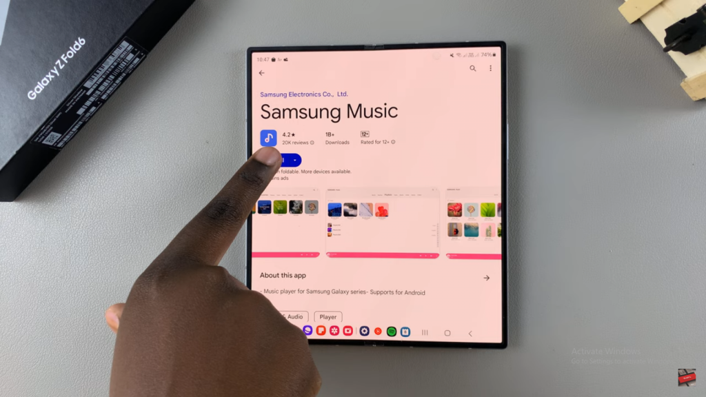 Install Samsung Music App On Samsung Galaxy Z Fold 6