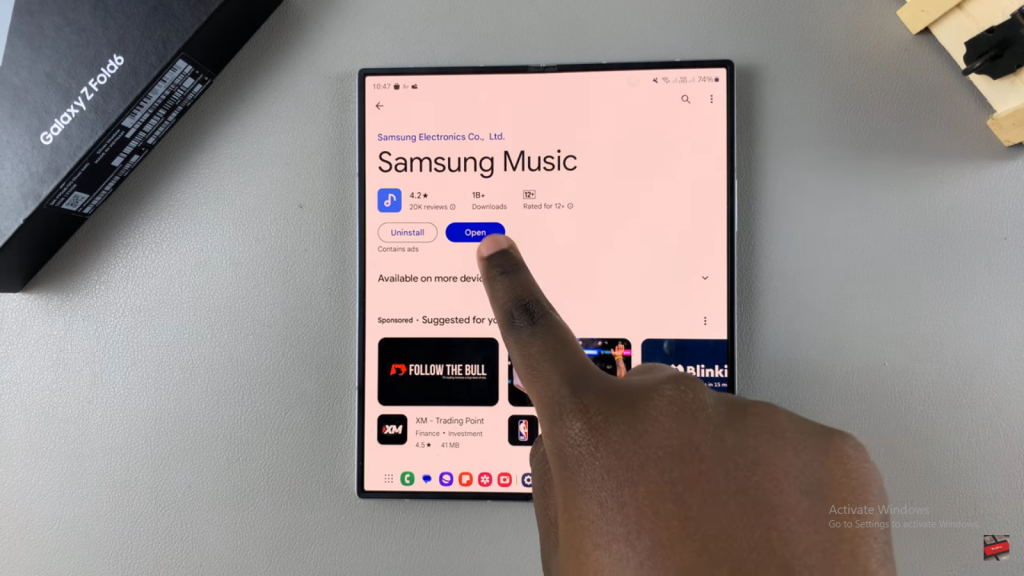 Install Samsung Music App On Samsung Galaxy Z Fold 6