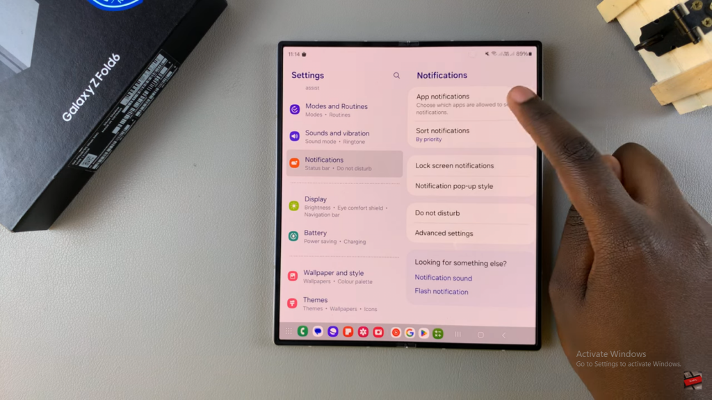 Enable Text Message Notifications On Samsung Galaxy Z Fold 6