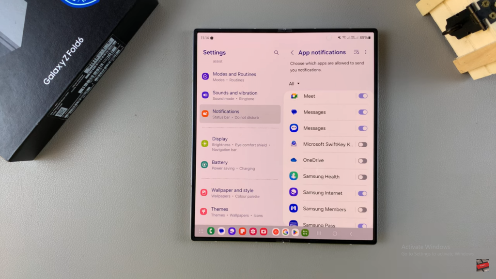 Enable Text Message Notifications On Samsung Galaxy Z Fold 6