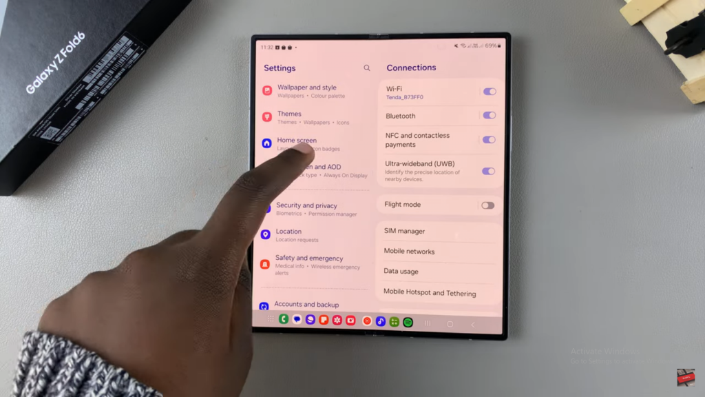 Disable 'Swipe Down For Notifications' On Samsung Galaxy Z Fold 6