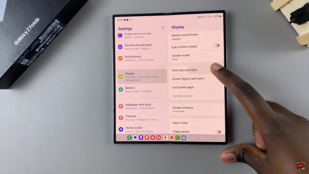 Change Font Style On Samsung Galaxy Z Fold 6