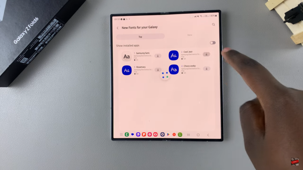 Change Font Style On Samsung Galaxy Z Fold 6