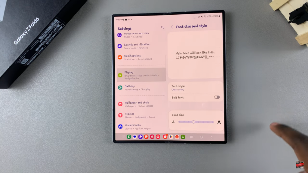 Change Font Style On Samsung Galaxy Z Fold 6