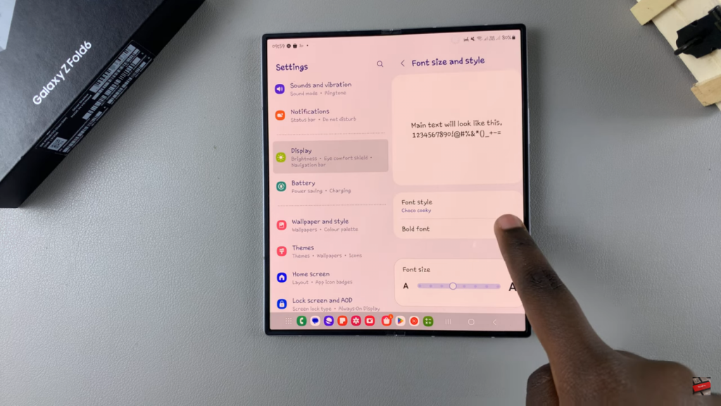 Change Font Style On Samsung Galaxy Z Fold 6