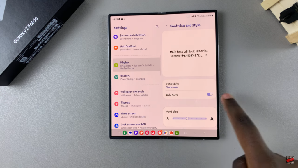 Change Font Style On Samsung Galaxy Z Fold 6