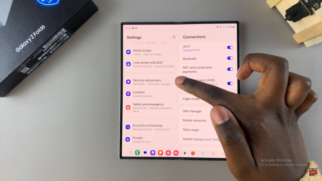 Enable or Disable Auto Blocker On Samsung Galaxy Z Fold 6