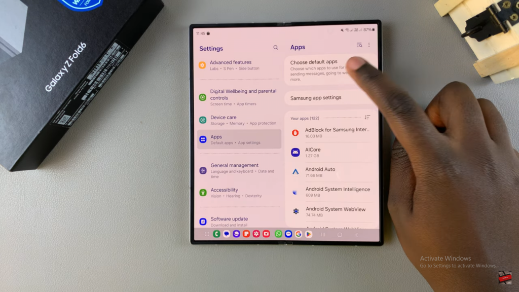 Change Default Browser On Samsung Galaxy Z Fold 6