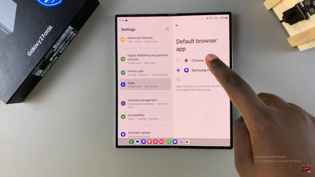 Change Default Browser On Samsung Galaxy Z Fold 6