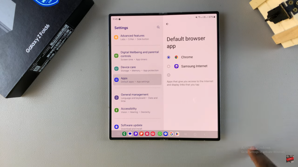 Change Default Browser On Samsung Galaxy Z Fold 6